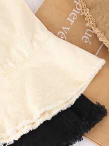 Frayed Bucket Hats Plain Cotton Distressed Outdoor Vintage Summer Beach Sun Hat - Beige - View 2