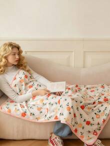 1 pièce Châle en velours de lait, doux, chaud et confortable pour la maison, le bureau, la sieste, la voiture, le canapé, le lit, convient à toutes les saisons, excellent cadeau pour la décoration de fête d'action de grâce