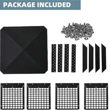 Tapa de chimenea cuadrada de 9 x 9 pulgadas, de acero galvanizado, con base ajustable y cubierta de malla para conductos de arcilla existentes, color negro. - Negro - Ver 5