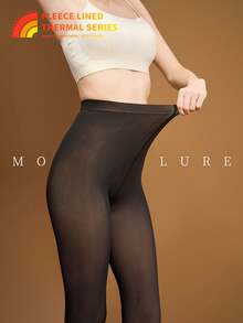 1 Pair Of 80g Sexy Semi-Transparent Black Tights For Women. The Oversized Warm Faux Skin-Penetrating Tights Are Soft And Comfortable, Suitable For Daily Casual Wear And Festivals Such As Halloween And Christmas. The Suitable Wearing Temperature Range Is 5℃ To 15℃
