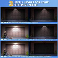 [6 Packs] Solar Motion Sensor Outdoor Lights, Super Bright Solar Lights Outdoor Waterproof, 3 Lighting Modes Security Wall Light For Outside Walking Dog Fence Backyard Deck Garden Door Step Garage