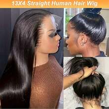 40 Inch 200% Density 13x4 13x6 HD Lace 5 By 5 Clousure Put On And Go Glueless Closure Wigs Human Hair Straight Human Hair Pre Plucked Pre Cut No Glue 3 Seconds To Wear Glueless Wig Transparent Lace Front Wigs Human Hair Wig