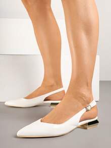 Elegante spitze Slingback Ballerinas - Damen Sommer Lässig Büro/Arbeitsschuhe