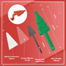 Silicone Christmas Stocking Holder - 1 Piece Christmas Tree Hooks Sturdy Adhesive-Backed Hook For Christmas Decorations Multi-Functional Fireplace Decor Hook With Adjustable Bend Suitable For Mantelpieces/Bookshelves/Staircase Christmas Decorations