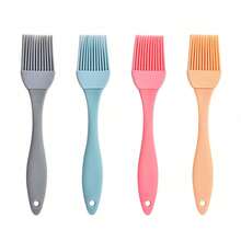 4Pcs/2pcs/1pc Home Mini BBQ Grill Oil Brush, Silicone Material Heat-Resistant, Easy To Clean