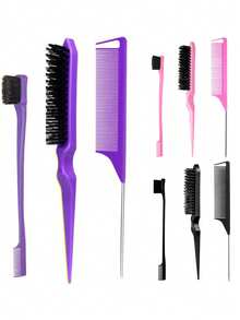 ikt 女士发蜡造型套装，包含发际线梳、木柄梳和尖尾梳，可用于抚平碎发、打造光滑马尾辫、造型和日常发型。