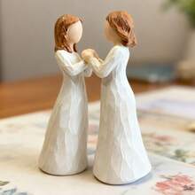 MINGZHANG 1-Piece Set Of Sisterly Love Figurines, Sisterly Love Resin Sculptures, Desktop Small Ornaments, Indoor Desktop Decoration Ornaments, Suitable For Sisters' Birthday Gifts, Graduation Gifts, Commemorative Collection Gifts - 彩色 - 查看 6