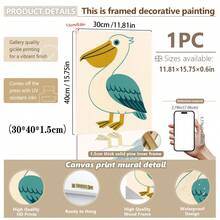 1 gerahmtes/Leinwand Wandkunst, Dinosaurier Tier Thema Dekoration. Badezimmer Wanddekoration. Themen Poster, Schlafzimmer Dekoration, Raumdekoration, Heimdekoration, Ornamente, Winterdekoration für Zuhause, Wanddekoration. Geeignet für Kinderzimmer, Kinderzimmer, Jungen- und Mädchen-Partyräume, Kita-Klassenzimmer Dekoration, wasserfestes Material. Kopfteil Dekorative Tapete, Party Deko Geschenke. Badezimmer Wanddekoration.