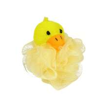 1pc PE Loofah, Kids Loofah,Bath Sponge,Cartoon Duck Decor Foaming Bath Ball For Bathroom Home Bathroom Decor Back To School,Kids Bath Sponge - Skin Friendly Loofah, Cartoon Body Cleaning Washing Sponges Bath Balls | Comfortable Baby Bath Sponge