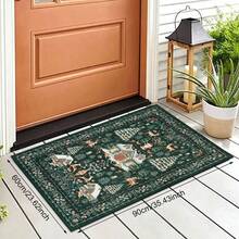 Christmas Indoor Carpet, Super Soft Bathroom Mat, Non-Slip, Absorbent, Green Bathroom Carpet, Christmas Reindeer, Christmas Bathroom Bedroom Decor, Christmas Holiday Doormat - Christmas Indoor Home Decor, Christmas Gifts, Christmas Home Decorations, Non-Slip Carpet Doormat, Small Bathroom Rug - Super Absorbent, Non-Slip, Machine Washable Kitchen Rug - Multicolor - View 22