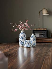 1 Peça Vaso Cerâmico com Design de Porcelana Azul e Branca, Adequado para Segurar Água, Flores Frescas e Arranjos Florais, Um Vaso Decorativo Versátil para Múltiplas Cenas