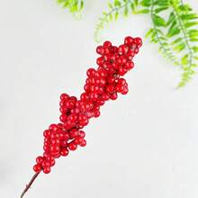 10 pièces/5 pièces - Pics de baies rouges artificielles avec aubépine, branches de baies rouges artificielles en mousse, baies de houx, décorations d'arbre de Noël, artisanat DIY, ornements de Noël, décoration de mariage et de maison, décoration de fête, arrangements floraux en soie, bouquet, plante pour couronne de Noël, décoration de maison pour fête de Noël