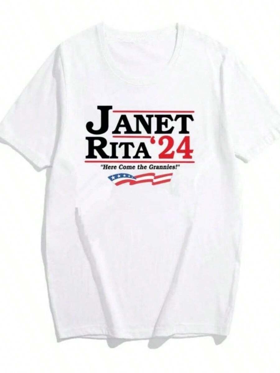 Janet And Rita For Presidents 2025 Here Come The Grannies Shirt Elections 2025 Shirt Blueys 2025 Shirt Blue And Bingo Shirt - trắng - Xem 1