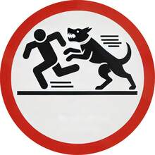 1pc 8x8 Inch Vintage Style Round Metal Dog Attack Warning Sign - Waterproof, Fade-Resistant, Easy To Hang, Durable Wall Art, Suitable For Home, Office, Bar Decor, Dog Wall Art - Multicolor - View 7