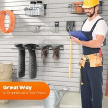 Boot Rack - Wand Mounted Boot Stand für 4 Paare - Metall Boot Storage Rack für Outdoor und Indoor - Schuh Storage Rack für Eingang, Garage, Mudroom