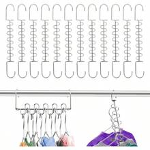 Perchas Ahorro de Espacio Ropa Ganchos para Colgador Nios Mgicas Metal Magicas Ahorrar Multiple Ahorra Organizador Guardarropa Organizadores en Cascada MultifuncionalesPlata, 6PACK - Plata + 12PACK - Ver 2