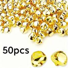 Sinos de metal coloridos feitos à mão, de 1,5 cm, ideais para decoração de Natal, confecção de joias e artesanato - Decoração clássica para casa, decoração de festas de fim de ano, decoração de Natal para o quarto, decoração de Natal de inverno, presentes de Natal para casa.