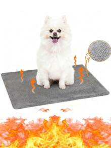 Almohadilla térmica para mascotas de varios tamaños - No se necesita electricidad, con resistencia física al frío, lavable a máquina y extraíble, fácil de limpiar, suave y cómoda, adecuada como cama/alfombra para mascotas en interiores/exteriores en clima frío - Gris - Ver 1
