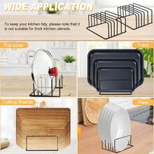 1 Pc Cutting Board Storage Box, Cutting Board Holder, Cutting Board Rack, Cutting Board Storage Rack, Cabinet Baking Tool Storage Box, Kitchen Accessories, Kitchen Storage