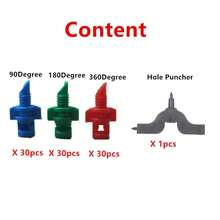 Drip Irrigation Emitters With Hole Puncher Micro Sprinkler Heads Misting Sprinkler Refraction Micro Sprayer Nozzles For Plants Lawn Water System (90/180/360 Degrees) - Multicolor - View 3