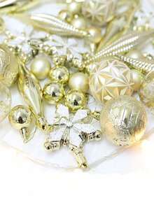 40pcs Christmas Ball Ornament Set - Colorful Balls And Snowflakes For Christmas Tree Decoration, Ideal For Holiday Home And Storefront Display