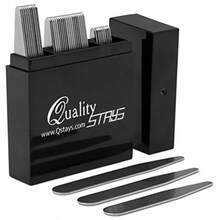 YYC Metal Collar Stays For Men Set Of 40 Dr Shirt Collar Stays For Men 3 Sizes In A Divided Box By Quality Stays - Silver - View 2