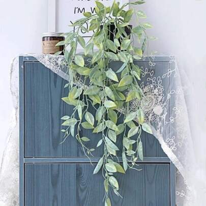 1pc/2pcs Hanging Simulation Plant, Indoor And Outdoor Room Courtyard Office Desk Decoration, Home Decoration, Wedding Decoration, Outdoor Courtyard Decoration Simulation Green Plant