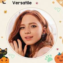 Pendientes adorables de gato negro para mujeres, lindos pendientes de botón, regalos de Halloween y Navidad, baratijas para mujeres, regalos para mujeres