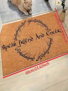 1pc Funny Phrase "Friends, Come In" Welcome Doormat, Small Rug Suitable For Holiday Decor, Daily Decor, Room Decor, Living Room, Bedroom, Kitchen, Office, Vintage Farmhouse Indoor/Outdoor Entrance Mat, Autumn/Winter Porch Mat - Multicolor - View 13