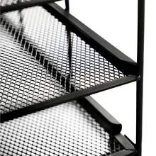 Paper Letter Tray Desk Organizer Desktop Organizer With File Holder - Black - View 7