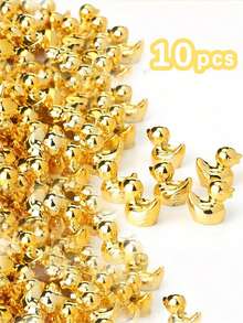 100/50/20/10/5/1 件迷你金鸭雕像金鸭小雕像微型花园景观娃娃屋蛋糕装饰盆栽植物 DIY 工艺饰品派对礼物动物雕像汽车仪表盘装饰生日礼物派对装饰礼品 - 金色 - 查看 12