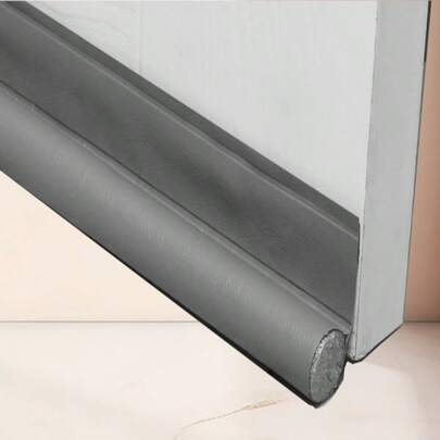 1pcs Heavy Duty Door Draft Blocker With Adhesive - Adjustable Under Door Seal Strip For All-Season Insulation, Noise Reduction , Weatherproof Gap Guard For Interior/Exterior Doors (Gray/Brown/Black), Flexible Installation | Durable Sealing Strip.    Single-Sided Door Bottom Seal Strip Wear-Resistant Seam Tape Soundproof Windproof Dustproof Insect Magic Adhesive Sealing Strip