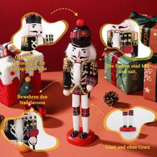 30cm handgefertigter Nussknacker Wachmann mit Dudelsack Weihnachtsdekoration für Wohnzimmer