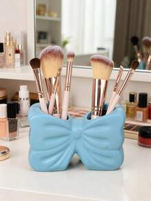 1个可爱蝴蝶结造型笔筒 - 桌面收纳架，可放置化妆刷和办公用品，优雅的化妆刷收纳设计，适合女孩、学生和创意家居装饰，也适合度假、海滩、浴室、卧室等场合，是母亲节的绝佳礼物。 - 彩色 - 查看 8