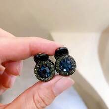 2-Pack Sparkling Rhinestone Mini Hair Clips - Cute And Sweet Round Design For Bangs, Flyaways, And Side Hair - Princess Style Accessories - Nhiều màu - Xem 7