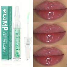 2pcs Moisturizing Transparent Plumping Lip Oil Set, Hydrating Nourishing Lip Serum For Smoothing Fine Lines, Glossy Liquid Lip Amplifier For All Skin Types, Volumizing And Nourishing Care, Perfect Valentine'S Gift - Clear - View 4