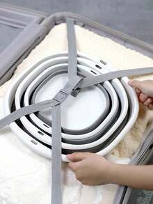 1pc Portable Foldable Washbasin, Foldable Sink Basin, Outdoor Wash Folding Basin, Home Bathroom Wash Basin, Large-Capacity Folding Basin For Car Washing, Kitchen Vegetable Wash Basin, Multi-Purpose Folding Basin, Can Be Used To Wash Vegetables