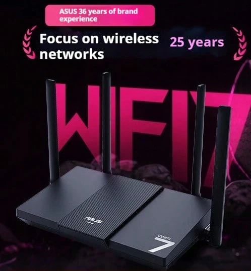 ASUS ASUS RT-BE88U WiFi7 Router, Gigabit Wireless Home Gaming Router With Dual 10Gbps Ports, Whole Home WiFi7 AiMesh System