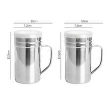 2pcs Set Stainless Steel Salt And Pepper Shakers, Toothpick Holder Spice Jars With Perforated Lids, Durable Seasoning Dispenser For Kitchen Essentials - Pepper Shaker - View 12