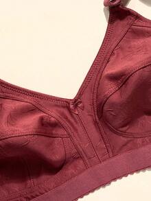 3pcs Floral Print Casual - Comfortable Minimalist Casual - Athletic Casual - Regular Casual Knit Fabric Banded Plus Size Bras For Women - Multicolor - View 9