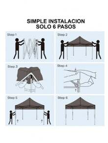 Carpa Toldo Plegable 3x3 Impermeable Y Reforzado  Color Azul Y ROJO - Azul - Ver 11