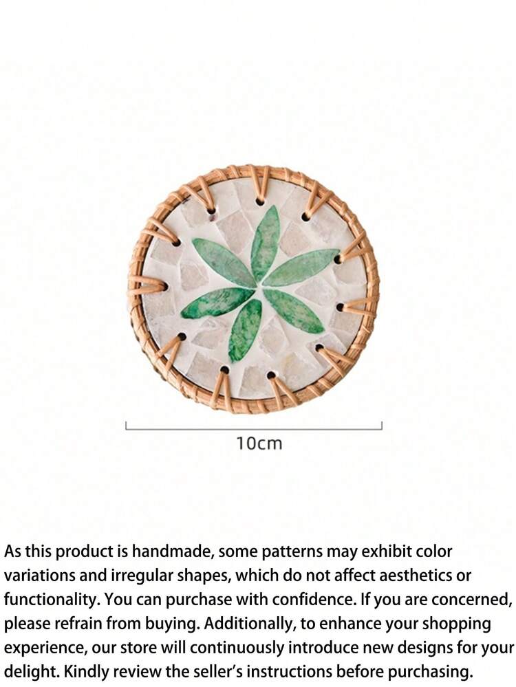 一款多色DIY圆形杯垫，一款北欧风手工藤编杯垫，一款贝壳形杯垫，兼具吸水、防冻和隔热功能。适用于派对、聚会、酒吧、家居和办公室——自然简约，是送礼佳品，也是送给男士的个性化创意礼物，性价比极高。 - 彩色 - 查看 3