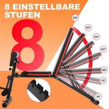 OYAJIA Adjustable Folding 4-In-1 Weight Bench With Back And Abdominal Trainer, Incline Bench & Flat Bench, Training Bench For Home Up To 300 Kg - Black - View 3