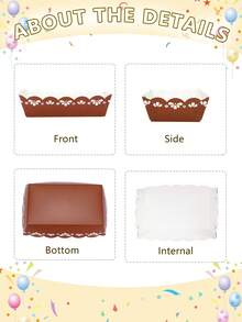 10 Stück/20 Stück/50 Stück braune gewellte Cielito Lindo Papier Lebensmittel Boote, mexikanische Snack Tabletts, Einweg Cielito Lindo Party Dekoration, mexikanische Tonschalen, Nacho Lebensmittel Tablett für Feiertage, Hochzeiten, Baby-Duschen, Party Zubehör - Braun B - Übersicht 6