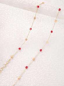 Collar decorativo cuadrado Imoli - Rojo - Ver 3