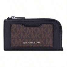 Michael Kors Portafoglio in pelle con chiusura lampo Michael Kors Cooper, taglia media 36H1LCOE6X-BRN/BLK