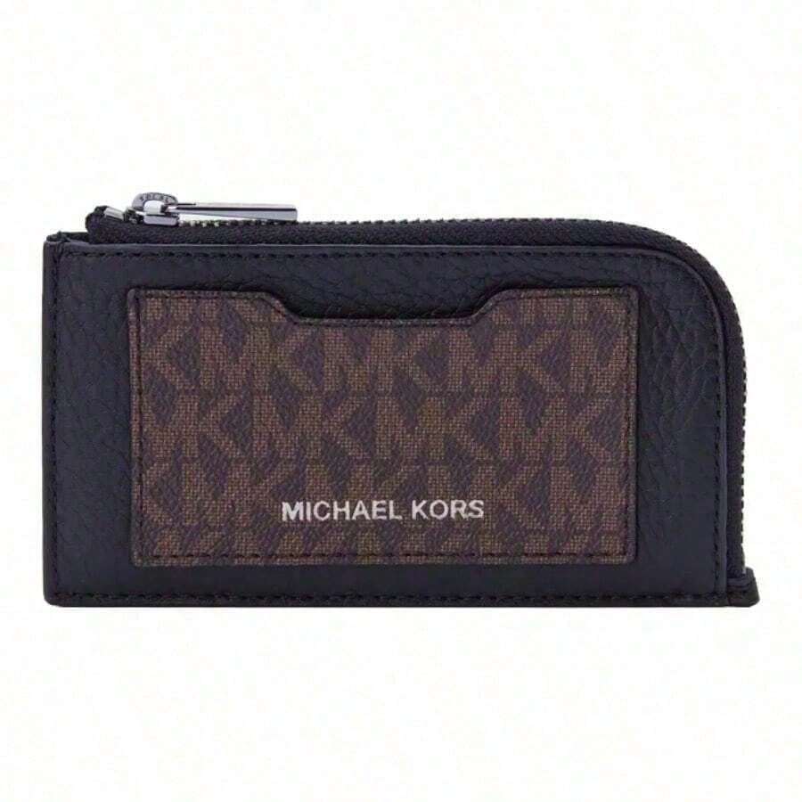 Michael Kors Portafoglio in pelle con chiusura lampo Michael Kors Cooper, taglia media 36H1LCOE6X-BRN/BLK