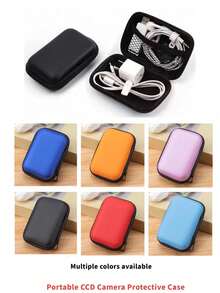 1/2 pièces Sac de rangement mini portable, Étui de protection pour caméra CCD portable, Sac organisateur pour chargeur de téléphone portable et câble de données, Portefeuille avec fermeture éclair, Organisateur de chargeur et écouteurs, Étui pour disque dur portable, écouteurs, power bank, chargeur de voyage portable, Sac pour câbles électroniques, Cadeau de vacances, Noël, Décoration de Noël, Cadeau d'automne et de Noël, Cadeau de festival