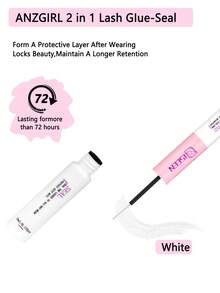 1pc 5ml Eyelash Glue + 5ml Sealant, Strong Eyelash Adhesive, 2-In-1 Eyelash Glue And Sealant, Waterproof & Long-Lasting, Suitable For DIY Eyelash Extension - Black - View 7