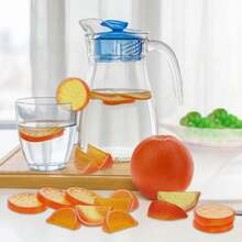 20PCS Artificial Fake Green Lemon & Slices Blocks Decoration Faux Fruit Slice Set *** Model Limes Theme Party Table Centerpiece Wedding Ornament Vase Fillers - trái cam - Xem 6